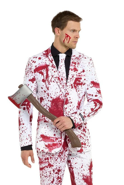 Bloederig Kostuum Heren Wit 3-delig van OppoSuits koop je bij Partywinkel