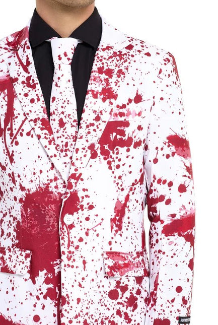 Bloederig Kostuum Heren Wit 3-delig van OppoSuits koop je bij Partywinkel