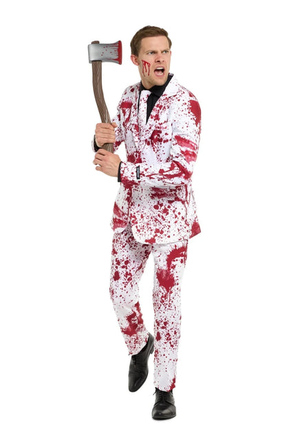 Bloederig Kostuum Heren Wit 3-delig van OppoSuits koop je bij Partywinkel