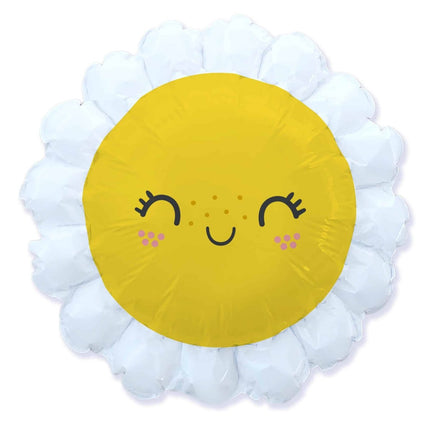 Bloem Helium Ballon Madeliefje 76cm Leeg van WeFiesta koop je bij Partywinkel