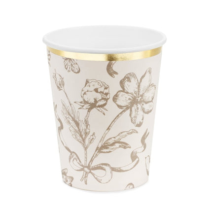 Bloemen Beker 220ml 6st van Partydeco koop je bij Partywinkel