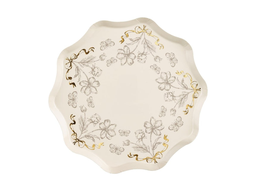 Bloemen Borden 20cm 6st van Partydeco koop je bij Partywinkel