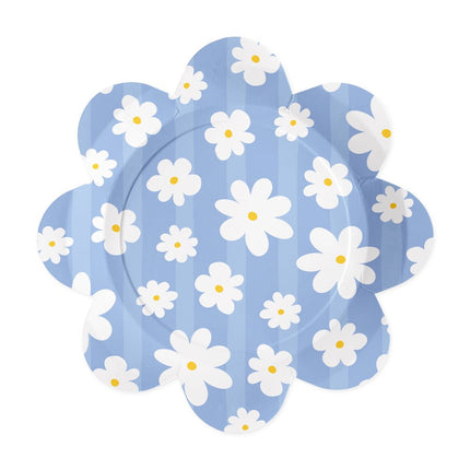 Bloemen Borden Madeliefjes 23cm 8st van WeFiesta koop je bij Partywinkel