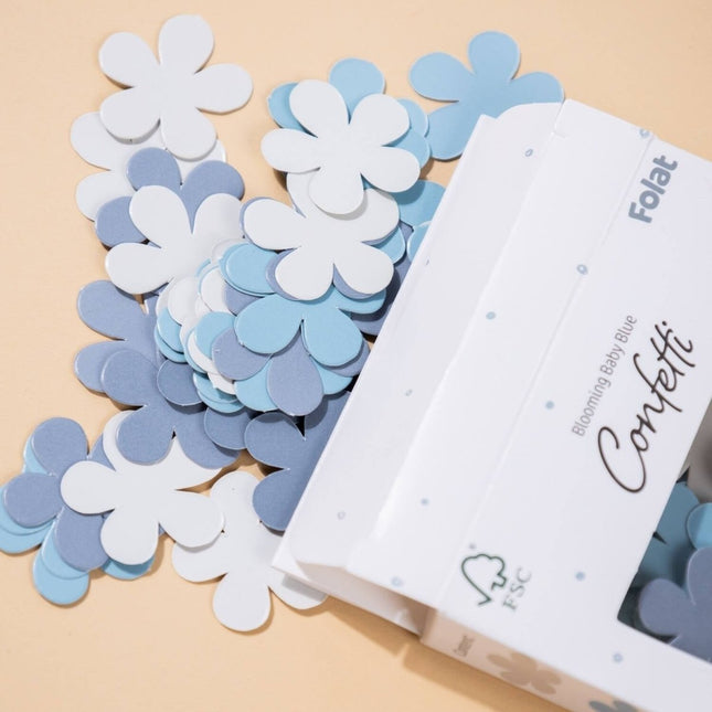 Bloemen Confetti Blauw van Folat koop je bij Partywinkel