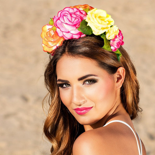 Bloemen Haarband Diadeem van Boland koop je bij Partywinkel