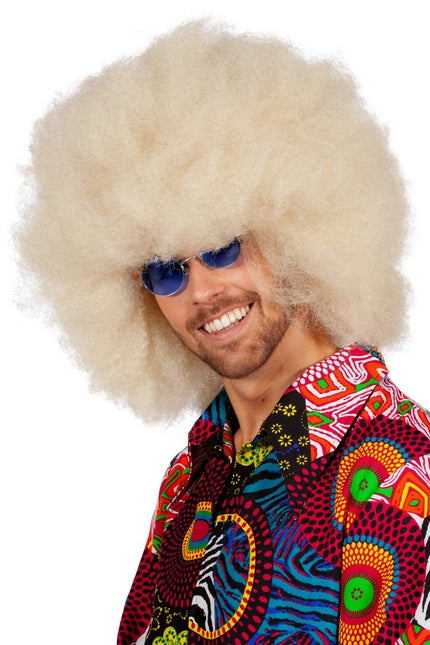 Blonde Pruik Afro van Wilbers & Wilbers koop je bij Partywinkel