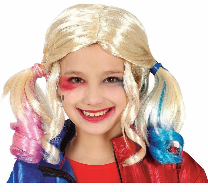Blonde Pruik Harley Quinn Kind van Fiestas Guirca koop je bij Partywinkel