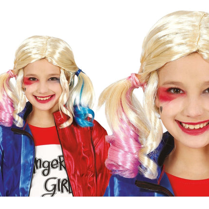Blonde Pruik Harley Quinn Kind van Fiestas Guirca koop je bij Partywinkel