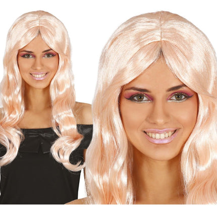 Blonde Pruik Lang Haar Golvend van Fiestas Guirca koop je bij Partywinkel
