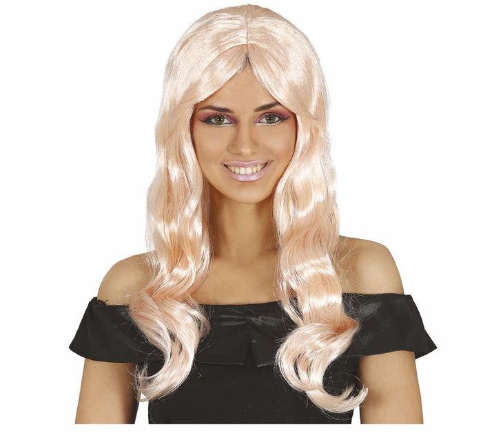 Blonde Pruik Lang Haar Golvend van Fiestas Guirca koop je bij Partywinkel