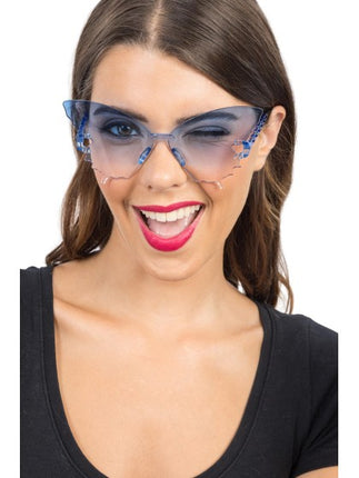 Blauwe Vlinderbril 15cm