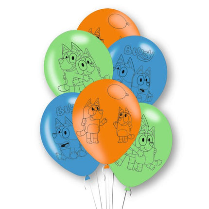 Bluey Ballonnen 27,5cm 6st van Riethmueller koop je bij Partywinkel