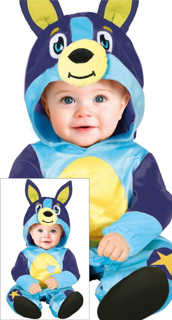 Bluey Kostuum Blauw Baby Onesie van Fiestas Guirca koop je bij Partywinkel