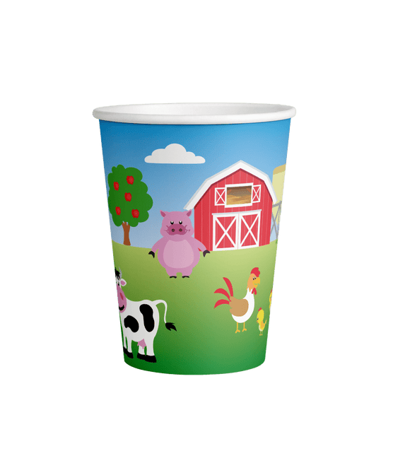 Boerderij Bekers 9cm 8st van Paper Dreams koop je bij Partywinkel