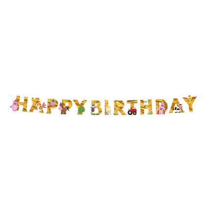 Boerderij Letterslinger Happy Birthday 2,5m van Paper Dreams koop je bij Partywinkel