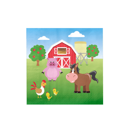 Boerderij Servetten 33cm 16st van Paper Dreams koop je bij Partywinkel