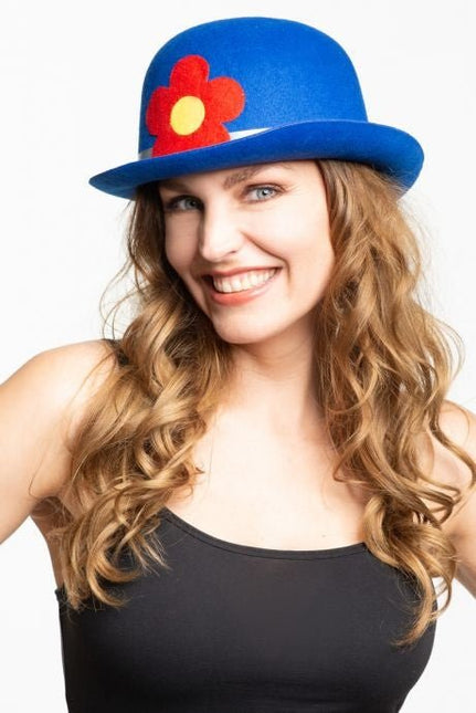 Bolhoed Clown Blauw van Partychimp koop je bij Partywinkel