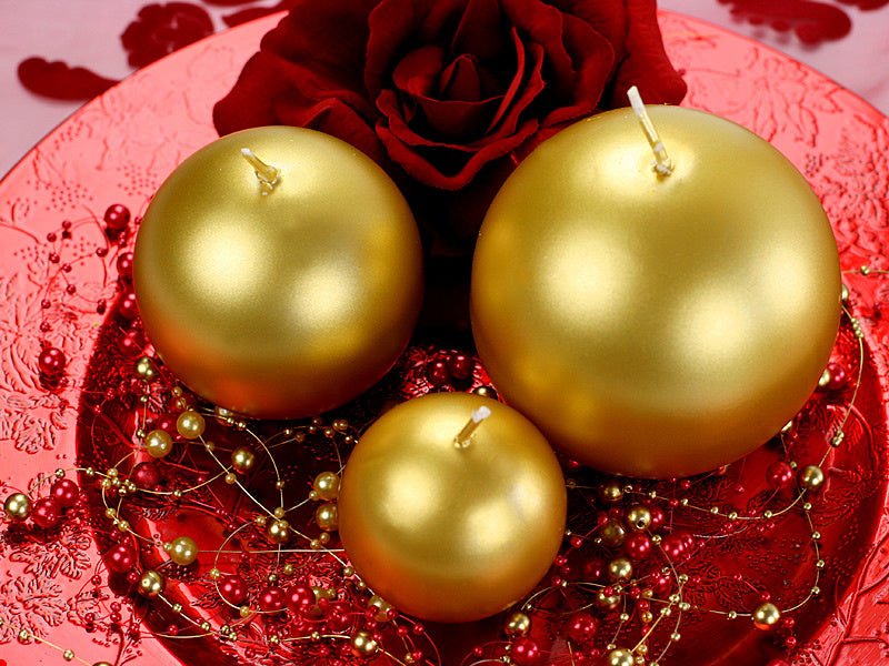 Bolkaarsen Goud Metallic 6cm 10st van Partydeco koop je bij Partywinkel