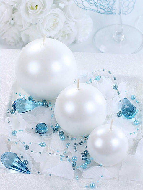 Bolkaarsen Parelmoer Metallic 8cm 6st van Partydeco koop je bij Partywinkel