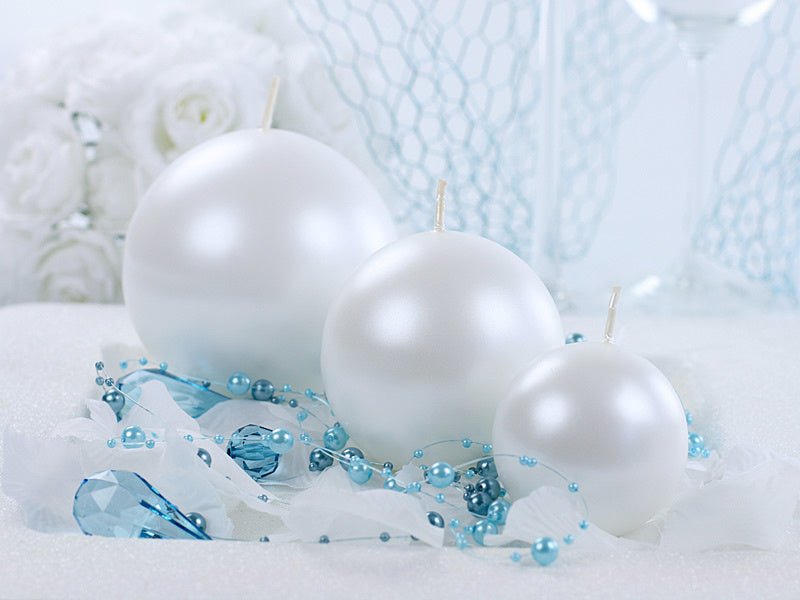 Bolkaarsen Parelmoer Metallic 8cm 6st van Partydeco koop je bij Partywinkel