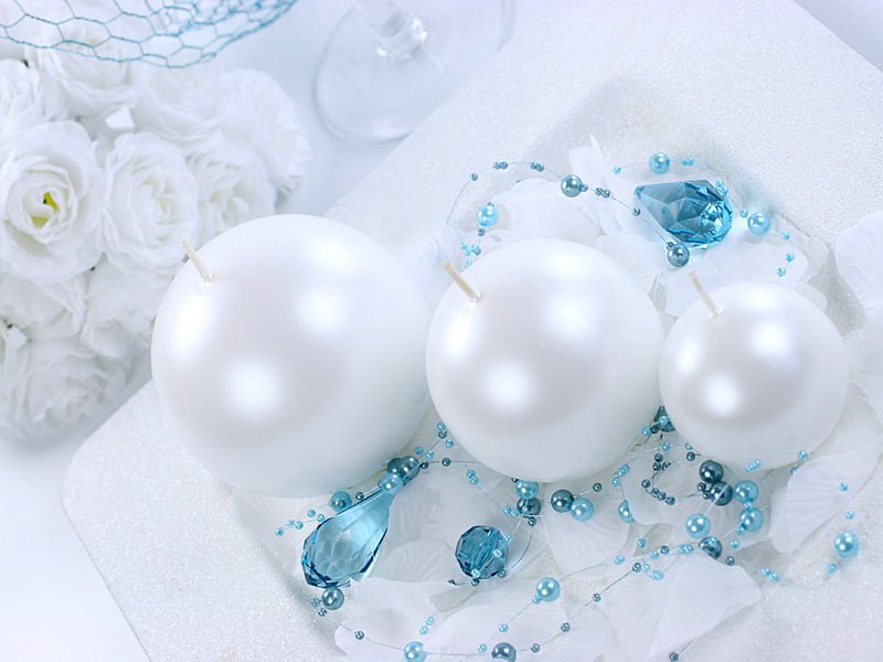 Bolkaarsen Parelmoer Metallic 8cm 6st van Partydeco koop je bij Partywinkel