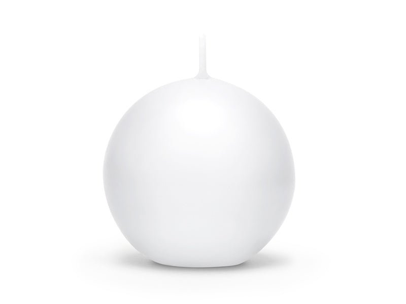 Bolkaarsen Wit 6cm 10st van Partydeco koop je bij Partywinkel