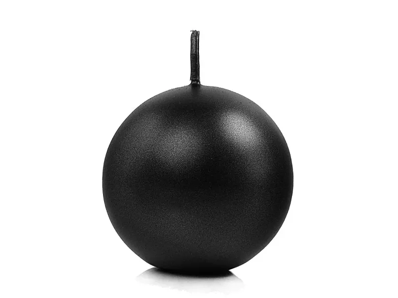 Bolkaarsen Zwart Metallic 6cm 10st van Partydeco koop je bij Partywinkel