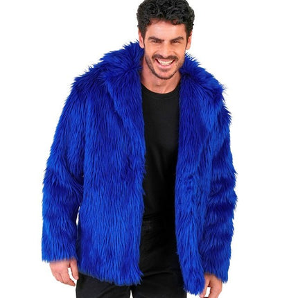 Bontjas Pluche Blauw van Widmann koop je bij Partywinkel