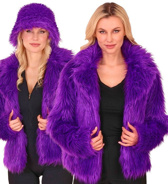Bontjas Pluche Dames van Widmann koop je bij Partywinkel