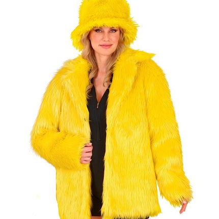 Bontjas Pluche Geel van Widmann koop je bij Partywinkel