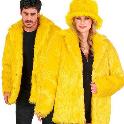 Bontjas Pluche Geel van Widmann koop je bij Partywinkel