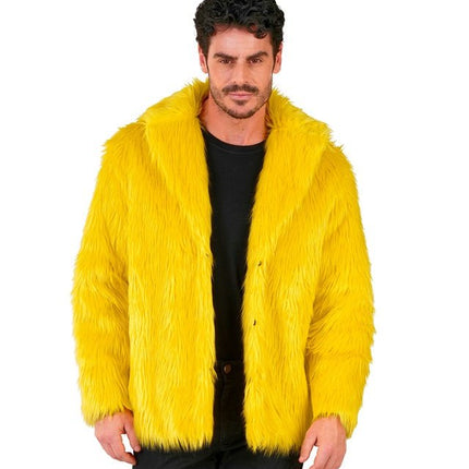 Bontjas Pluche Geel van Widmann koop je bij Partywinkel