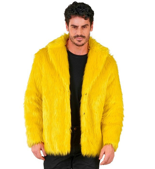 Bontjas Pluche Geel van Widmann koop je bij Partywinkel
