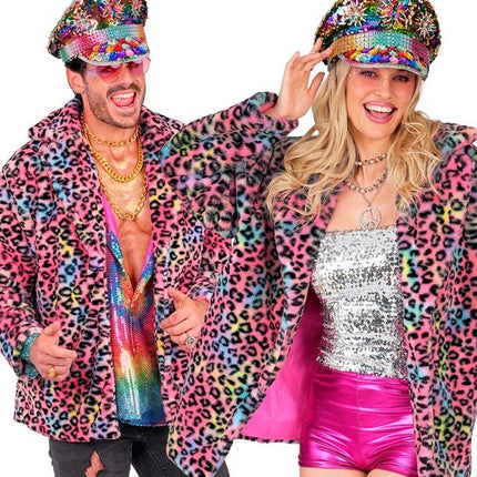 Bontjas Pluche Multi Luipaard van Widmann koop je bij Partywinkel