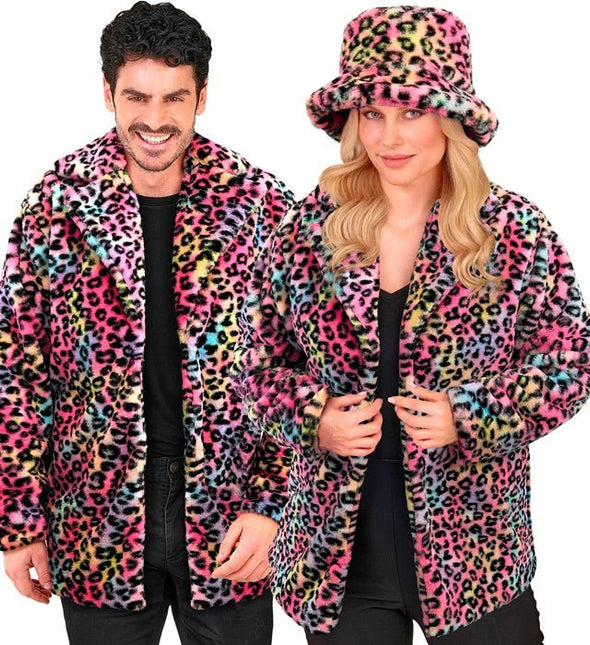 Bontjas Pluche Multi Luipaard van Widmann koop je bij Partywinkel