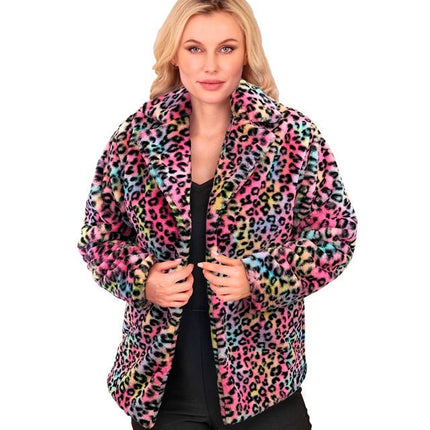 Bontjas Pluche Multi Luipaard van Widmann koop je bij Partywinkel