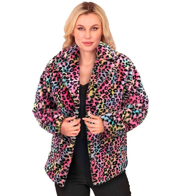 Bontjas Pluche Multi Luipaard van Widmann koop je bij Partywinkel