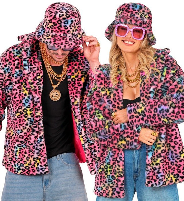 Bontjas Pluche Multi Luipaard van Widmann koop je bij Partywinkel