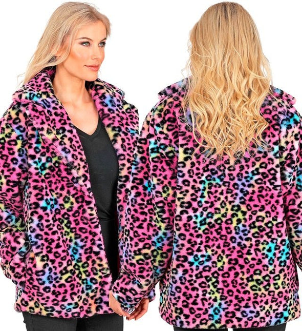 Bontjas Pluche Multi Luipaard van Widmann koop je bij Partywinkel