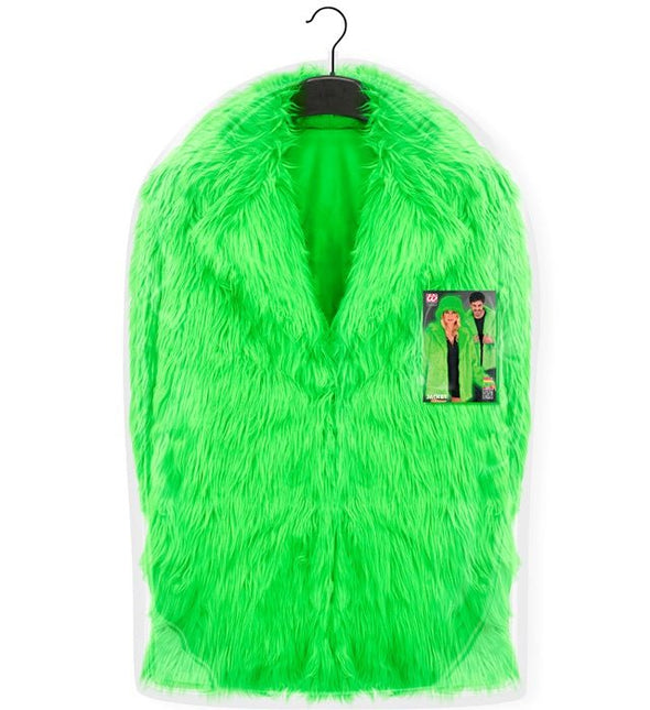 Bontjas Pluche Neon Groen van Widmann koop je bij Partywinkel