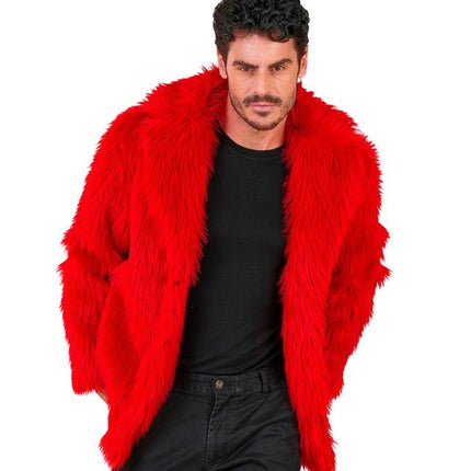 Bontjas Pluche Rood van Widmann koop je bij Partywinkel
