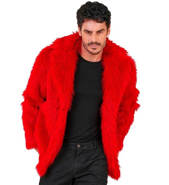 Bontjas Pluche Rood van Widmann koop je bij Partywinkel