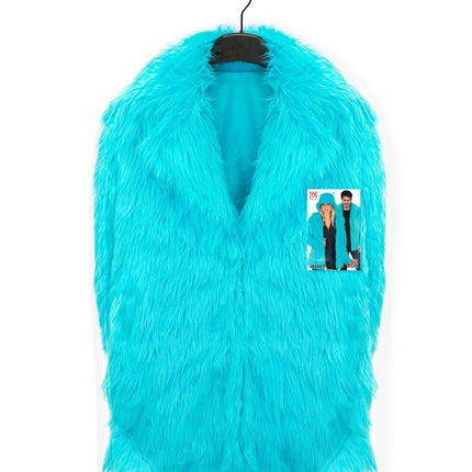Bontjas Pluche Turquoise van Widmann koop je bij Partywinkel