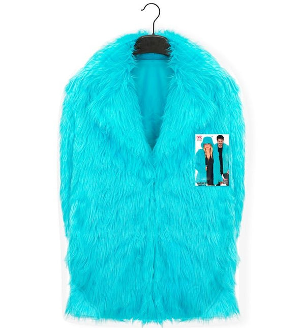 Bontjas Pluche Turquoise van Widmann koop je bij Partywinkel