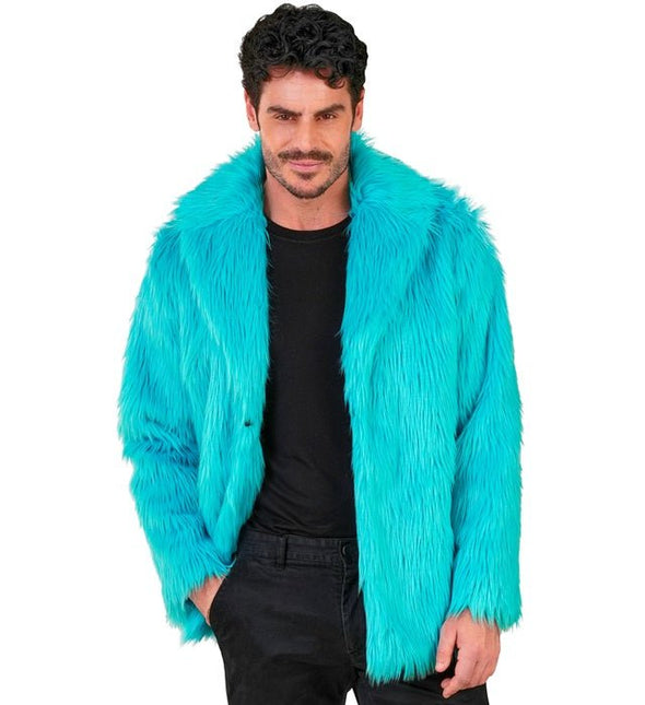 Bontjas Pluche Turquoise van Widmann koop je bij Partywinkel