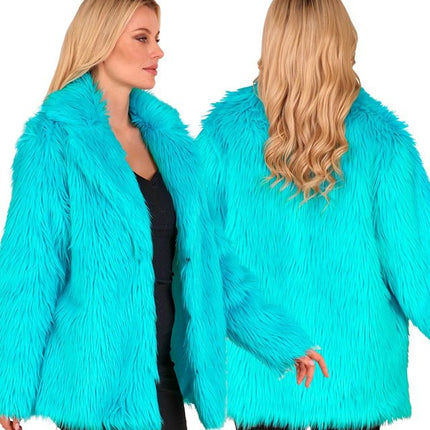 Bontjas Pluche Turquoise van Widmann koop je bij Partywinkel