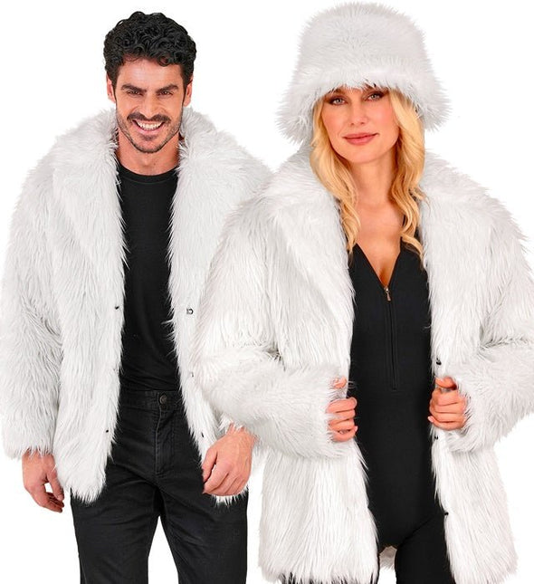 Bontjas Pluche Wit van Widmann koop je bij Partywinkel