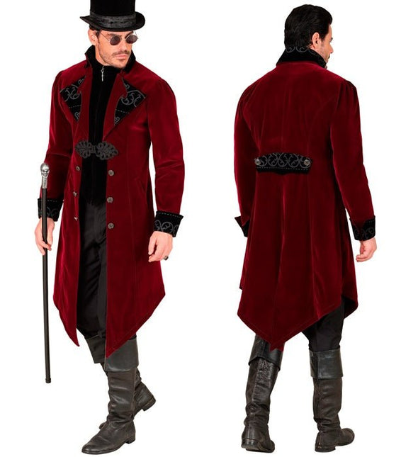 BORDEAUX FLUWELEN GOTHIC JAS HEREN van Widmann koop je bij Partywinkel