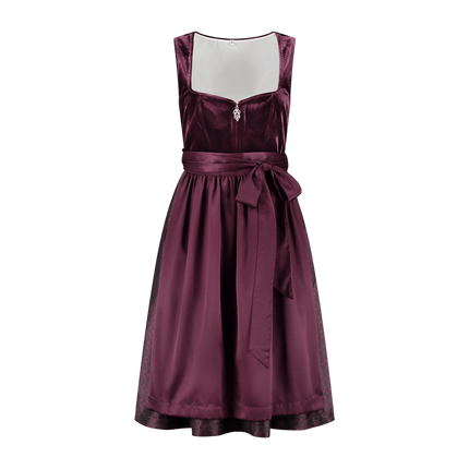 Bordeaux Rode Dirndl Jurk Oktoberfest 2 delig van Haus Huberts koop je bij Partywinkel