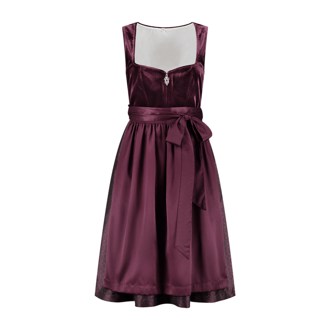 Bordeaux Rode Dirndl Jurk Oktoberfest 2 delig van Haus Huberts koop je bij Partywinkel